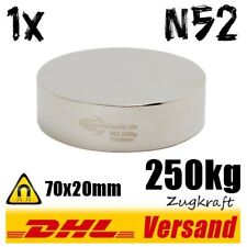 Usado, Neodimio Potenza Magnete 70x20mm 250kg Trazione N52 Starker Permanente Disco comprar usado  Enviando para Brazil