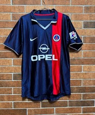 Camisa PSG PARIS SAINT GERMAIN FRANÇA 2001/2002 HOME TAMANHO M RETRÔ OPEL, usado comprar usado  Enviando para Brazil