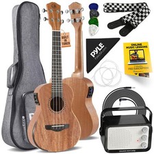 Usado, Kit de Ukulele e Amplificador Elétrico Acústico Pyle 23" Tenor 4 Cordas Professio... comprar usado  Enviando para Brazil