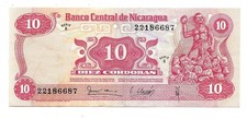 Usado, Nicarágua (P134) 10 Cordobas 1979 comprar usado Usado, Nicarágua (P134) 10 Cordobas 1979 comprar usado  Enviando para Brazil