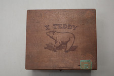 Caixa de charuto de madeira antiga X Teddy Corona Factory #931 1º distrito de PA comprar usado  Enviando para Brazil