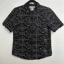 Camisa Eva Rose estampa novidade matemática gráfica manga curta botão frontal tamanho M comprar usado  Enviando para Brazil