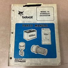 Bobcat 76 PEÇAS MANUAL LIVRO CATÁLOGO MINI-ESCAVADEIRA GUIA LISTA HIDRÁULICA #6570402 comprar usado  Enviando para Brazil