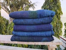 Colcha colcha Kantha de algodón teñido azul índigo al mejor precio al por mayor segunda mano  Embacar hacia Mexico