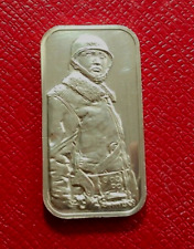 Gen George S Patton Jr. Silver Art Bar-World Wide Estado perfeito 1 onça troy.999 prata fina, usado comprar usado  Enviando para Brazil