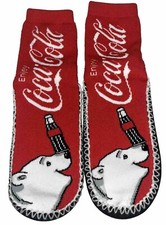 Chinelos aderentes urso polar adulto tamanho único Coca Cola comprar usado  Enviando para Brazil