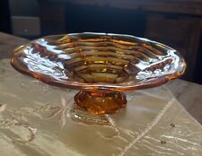 Vintage footed amber for sale  NUNEATON