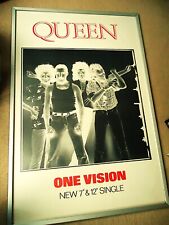 QUEEN ROCK BILLBOARD POSTER 1986 ONE VISION RECORD PROMO VINTAGE VALUABLE POSTER comprar usado  Enviando para Brazil