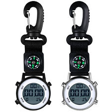 Mosquetão multifuncional LED relógio digital fob mochila clipe caminhada ao ar livre comprar usado  Enviando para Brazil
