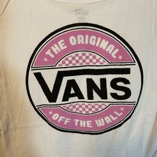 Camiseta Feminina Vans Off The Wall Branca e Rosa Tamanho Pequeno comprar usado Camiseta Feminina Vans Off The Wall Branca e Rosa Tamanho Pequeno comprar usado  Enviando para Brazil