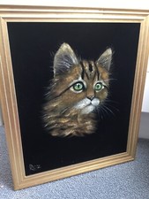 Cat picture painted for sale  HOVE