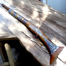 Mosquete decorativo marroquino feito à mão – Réplica de arma antiga pendurada na parede – Tribal  comprar usado  Enviando para Brazil