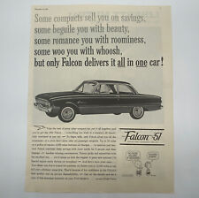 1960 Ford Falcon Grande Vintage Impressão Original Anúncio Apresentando Amendoim Charlie Brown comprar usado  Enviando para Brazil