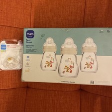 Garrafas de vidro Mam 6 oz 3x e Pacificers (mais de 0 meses), usado comprar usado  Enviando para Brazil