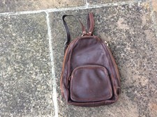 vintage leather backpack brown for sale  DAGENHAM