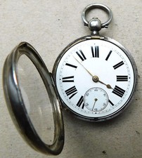 Usado, SEM RESERVA HM 1886 Chunky Working Gents relógio de bolso prata antigo vintage comprar usado  Enviando para Brazil