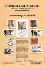 Künstler ersttagsblatt 1987 gebraucht kaufen  Habichtswald