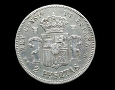 Espagne pesetas 1883 d'occasion  Fagnières