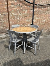 Grey wooden dining for sale  MITCHAM