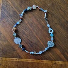 Collana metallo vetro usato  Italia