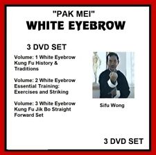 White Eyebrow Kung Fu Pak Mei 3 DVDs course  bak mei comprar usado  Enviando para Brazil