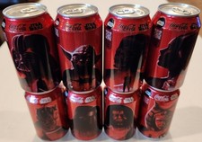 Conjunto completo de 8 latas de Coca-Cola Star Wars Vader Leia Yoda Maul Anakin Kylo comprar usado  Enviando para Brazil
