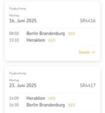 Flugtickets berlin heraklion gebraucht kaufen  Berlin