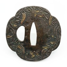 Tsuba wisteria flowers d'occasion  Expédié en Belgium