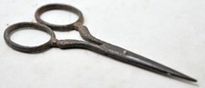 Tesoura fina pequena de ferro antiga original antiga gravada à mão comprar usado  Enviando para Brazil