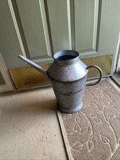 LATA DE REGA VINTAGE CABO DE METAL GALVANIZADO REDONDO 16” X 20” X 10” comprar usado  Enviando para Brazil
