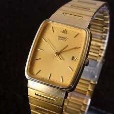 Relógio Seiko Vintage Retangular Dourado Texturizado Mostrador - 5Y32-5A00 - Fabricado em 1997 comprar usado  Enviando para Brazil