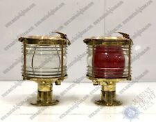 Set di 2 antiche lampade lanterna nave - supporto elettrico da tavolo/scrivan..., usado comprar usado  Enviando para Brazil