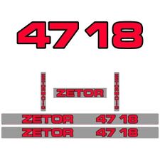 Zetor 4718 Traktor Naklejka Naklejka Adesivo Sticker Set, używany na sprzedaż  Wysyłka do Poland