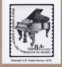 Usado, Foto publicitária de imprensa USPS para selo de bobina de piano de cauda Steinway 8,4c Scott 1615C comprar usado  Enviando para Brazil