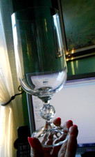 Claudia Ice Tea Glass Import Assoc Crystal 7-1/2" haste corte diamante 12 oz comprar usado  Enviando para Brazil