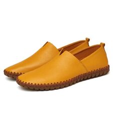 Sapatos de condução masculinos da moda couro genuíno feitos à mão macio liso deslizante em mocassins comprar usado  Enviando para Brazil