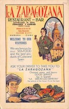 Usado, Cartão postal antigo anúncio restaurante Havana Habana Cuba La Zaragozana AA103385 comprar usado  Enviando para Brazil