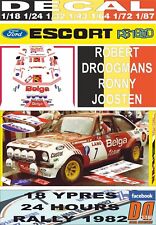 DECAL FORD ESCORT RS 1800 MKII "BELGA" R.DROOGMANS YPRES R. 1982 DnF (05), usado comprar usado  Enviando para Brazil