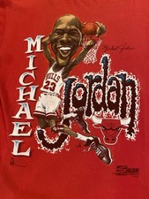 Camiseta esportiva vintage Michael Jordan adulto grande vermelha anos 90 Salem Chicago Bulls comprar usado  Enviando para Brazil