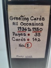 Lote de 141 tarjetas de felicitación usadas de colección, 1936-1950 efímeras, ¡IMPRESCINDIBLES DE VER! segunda mano  Embacar hacia Mexico