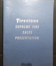 VINTAGE DOCUMENT FIRESTONE SUPREME TIRE SALES PRESENTATION 1955 40D comprar usado  Enviando para Brazil