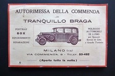 Biglietto pubblicità autorime usato  Milano