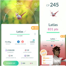 ShowCase - Latios XL e Latias XL (Pontuação Alta +810 pts) - Pokemon Go comprar usado  Enviando para Brazil