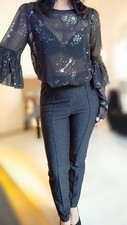 Pantalon noir pailleté d'occasion  Lyon VIII