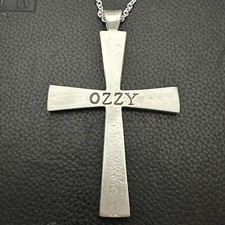 MJG PRATA ESTERLINA. 3 X 2" OZZY SABBATH CROSS + CORRENTE DE CABO. 33 Gr. comprar usado  Enviando para Brazil