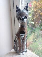 Wooden cat figure for sale  CANNOCK