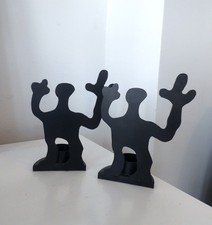 Anna Efverlund IKEA Shadow Figure Tealight Świeczniki Czarne Metaloplastyka lata 90. na sprzedaż  Wysyłka do Poland