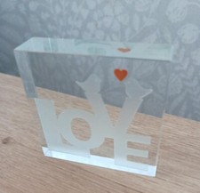 Solid glass love for sale  SHREWSBURY