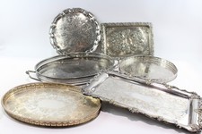 Bandejas, pratos e pratos de prata vintage para galeria de pratos vários tamanhos 4834g comprar usado  Enviando para Brazil