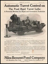 1909 niles bement for sale  Austin